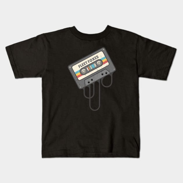 Fleet Foxes - Cassette Retro Kids T-Shirt by Arestration